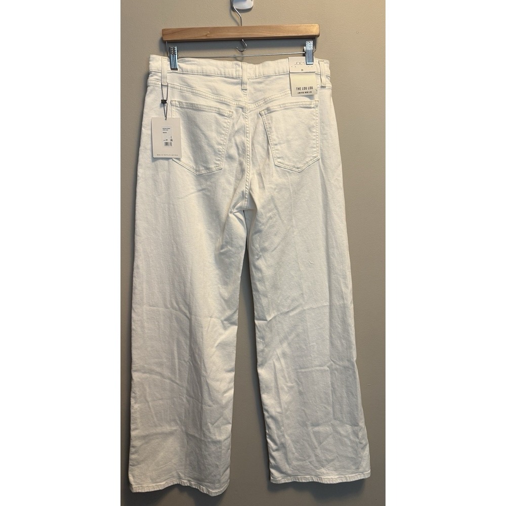 Joe's Jeans‎ Lou Lou Size 31 Wide Leg High Waist Stretch White New With Flaws